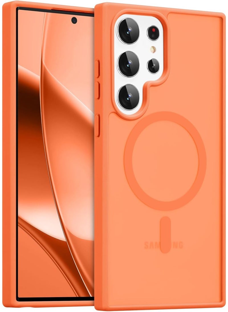 ACLIX Magnetic Case for Samsung Galaxy S26 Ultra, Translucent Matte Back, Shockproof Magnetic Case Compatible with MagSafe, for Samsung Galaxy S26 Ultra (Orange) - Image 1